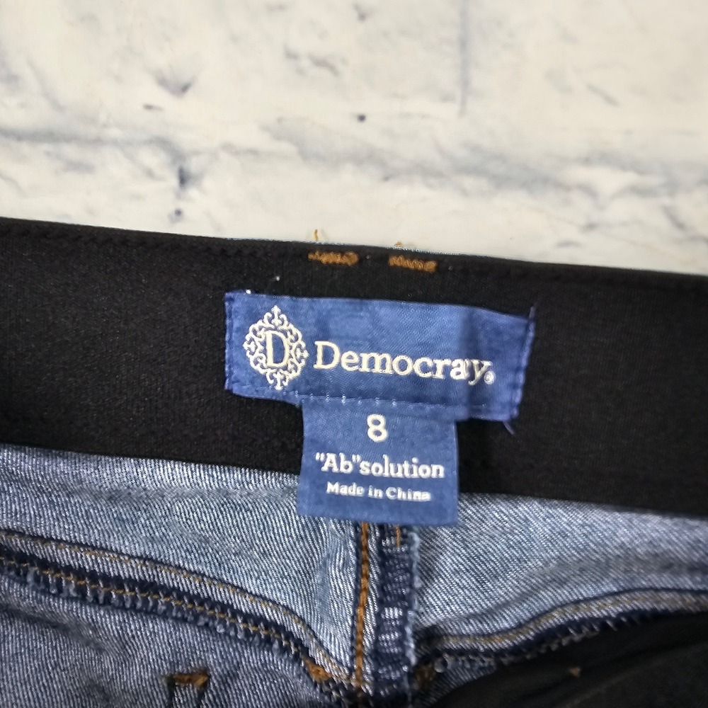 Democracy Jeans Womens 8 Blue Ab Solution Booty Lift Jegging Dark Wash Stretch - Picture 7 of 12